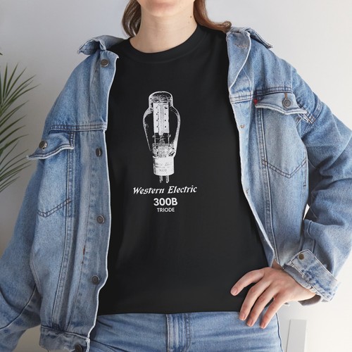 Western Electric 300B Vacuum Tube T-Shirt - Vintage Audiophile Valve 12+ Colors! - Picture 11 of 153