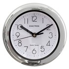 7" Clock Round Silver Quartz Silent Sweep Non Ticking Table Desk Wall Mounted