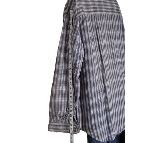 Vintage Levis Brushpopper Button Up Shirt Men Sz XL Plaid Striped 80s Western - Picture 4 of 7