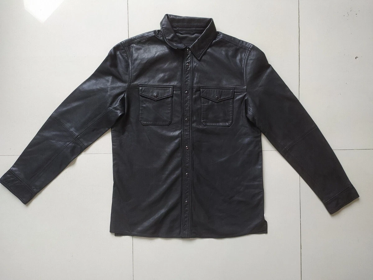John Varvatos LIONEL LEATHER SHIRT JACKET 615 FREE worldwide shipping