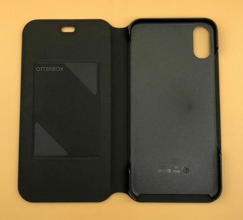 Genuine Otterbox Strada Via Soft-Touch Folio Case for Apple iPhone Xs Max Black - Picture 6 of 10