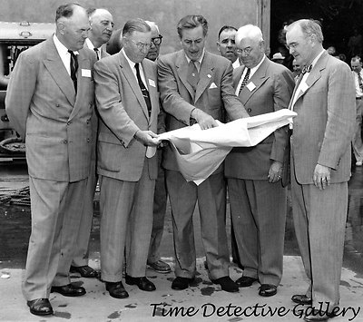 Vintage Photo Print 1954 Walt Disney with Plans for Disneyland