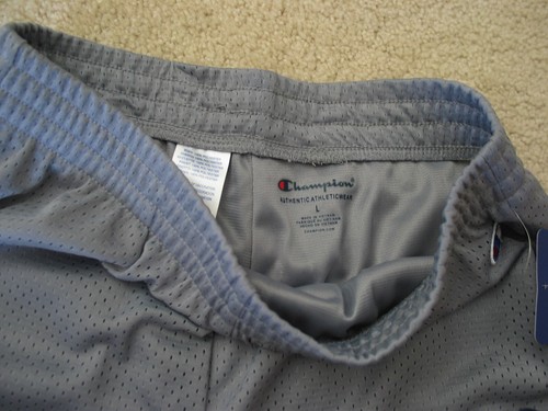 NWT Lot of 2 Champion size L boys youth mesh athletic active shorts Gray & Black - Picture 6 of 11