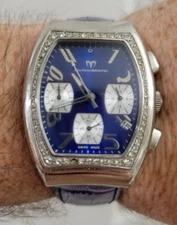 Technomarine Watch Square Chronograph Lupah Dress With Diamond Bezel