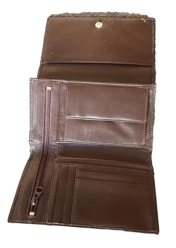 Via Conditti Women's Purse Genuine Leather Card Wallet Brown VGC - Picture 3 of 9