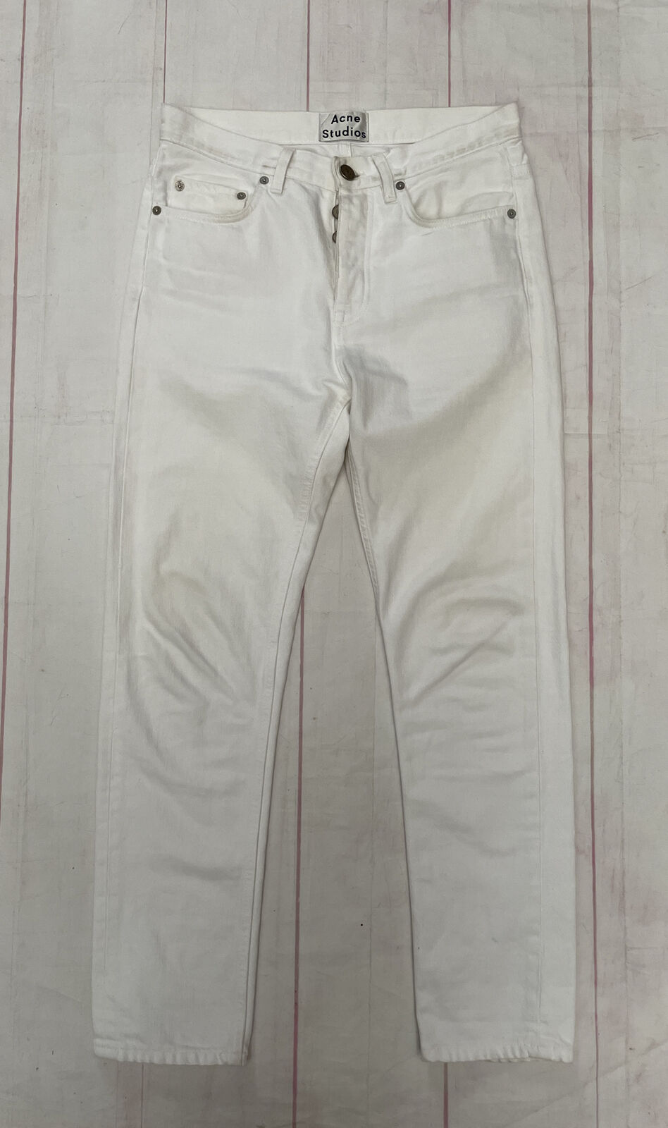 Acne Studios Town White Denim Jeans Made in Italy 28x32