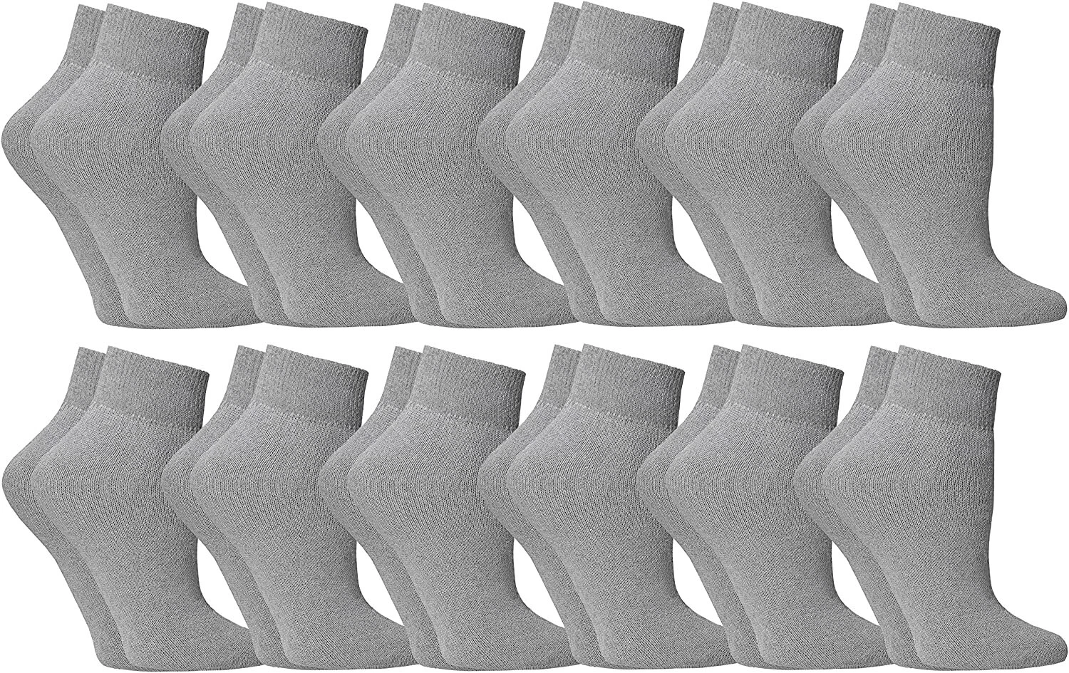 12 Pairs of Cheap Lightweight Low Cut Ankle Socks for Women,Black and White Sock