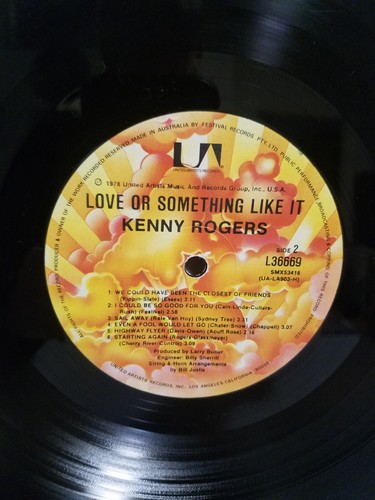 Kenny Rogers Love or Something Like it LP L 36669 - Picture 7 of 7