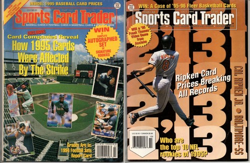 Cal Ripken Baltimore Orioles Sports Card Trader Magazines Mar Oct 1995 Lot of 2 - Picture 1 of 5