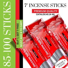 Incense Sticks 7'' Top Scent Aroma CHARCOAL Sticks Hand Dipped Large Wholesale