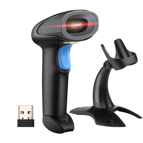 Eyoyo USB 1D Barcode Scanner with Stand For Inventory library Rechargeable