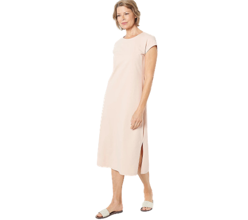 Denim & Co. Essentials Perfect Jersey Midi Dress in Soft Antique Rose Size XS