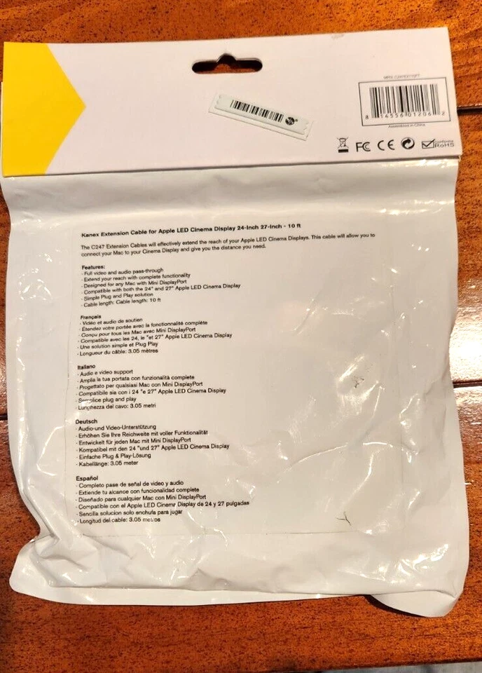 Cable de extensión Kanex 10 pies Mini DisplayPort con USB Foto 2 de 4