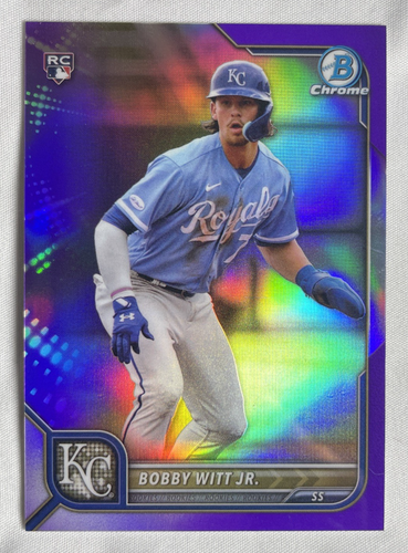 2022 Bowman Chrome Purple Refractor #/250 Bobby Witt Jr