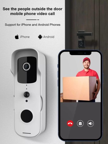 Wi-Fi Tuya Smart Video Doorbell Camera Wireless 2MP Phone App Door Bell Ring - Picture 14 of 16