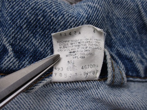 Vintage Levis Jacket Mens Medium Blue Trucker American Flag Print 70507 0389 - Picture 12 of 13