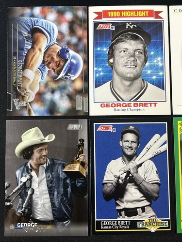 Lote de 6 tarjetas de béisbol George Brett Kansas City Royals Cooperstown y más - Imagen 2 de 6