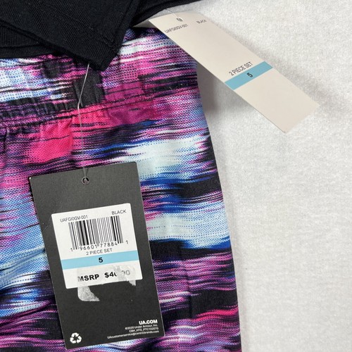 Under Armour Girls 5 Set Ikat Glitch Long Sleeve Shirt and Leggings msrp $46 - Picture 2 of 4