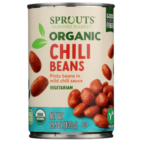 2 Pack - Sprouts Organic Chili Beans 15.5 oz - 第 2/2 張圖片