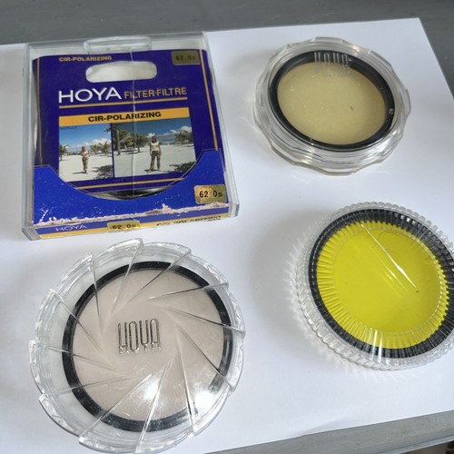 62mm Filters Sun Yellow Tora Pink Hoya Polarizing And 1 Adapter - Picture 3 of 4