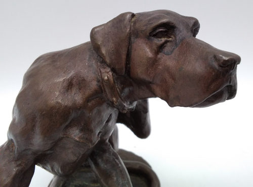 Vintage J. Ehepartner dunkelbraun/bronzefarben Harz Deutsche Dogge Ornament, Vererbungen - Bild 6 von 11