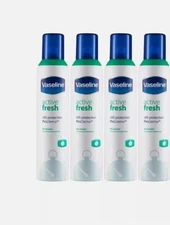 NEW 4 PACK OF VASELINE SPRAY ACTIVE FRESH 48 HR PROTECTION DEODRANT 8.4 FL OZ