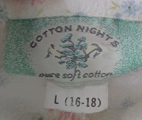 Vintage Flanell Nachthemd 2er Set Oma Prärie bescheiden weich M L Blumen Spitze - Bild 7 von 17