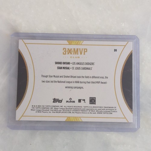 2025 Welcome To The Club MVP Shohei Ohtani Stan Musial GOLD FOIL /50 SUPER RARE - Picture 2 of 5