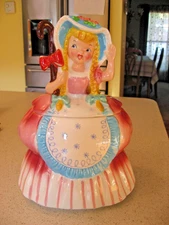 Vintage NAPCO Japan Little Bo Peep Ceramic Cookie Jar K2292