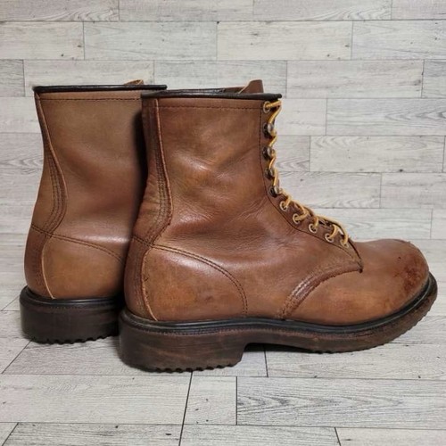 Men's Red Wing 2233 Supersole Brown Leather 8" Safety Toe Lace Up Boots Size 9.5 - Picture 6 of 11
