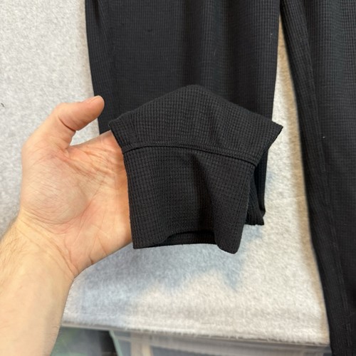 Athleta Romper Women Large Black Wind Down Henley Sleep Waffle V Neck 3/4 Sleeve - Picture 4 of 8