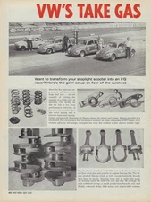 1969 VW Beetle Engine Upgrade Vintage Magazine Article Ad EMPI Inch Pincher 69
