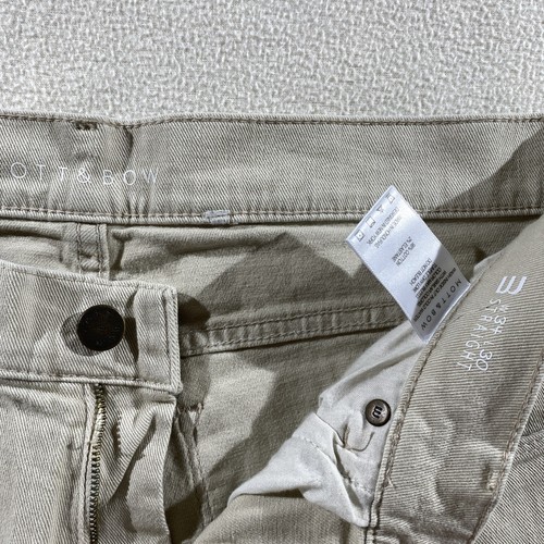 Jeans uomo Mott and Bow 34x30 kaki beige dritto wooster denim elasticizzato - Foto 5 di 12
