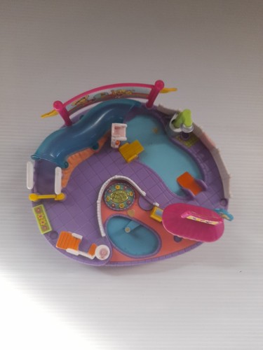 Vintage Polly Pocket Playset Lot Of 3 Swimabout Pool Shady Tree Petal Playhouse - Picture 3 of 11