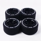 Custom 4 pcs Rubber Printing tires for Lego 42228 42171 42206 42207 F1, V3-White