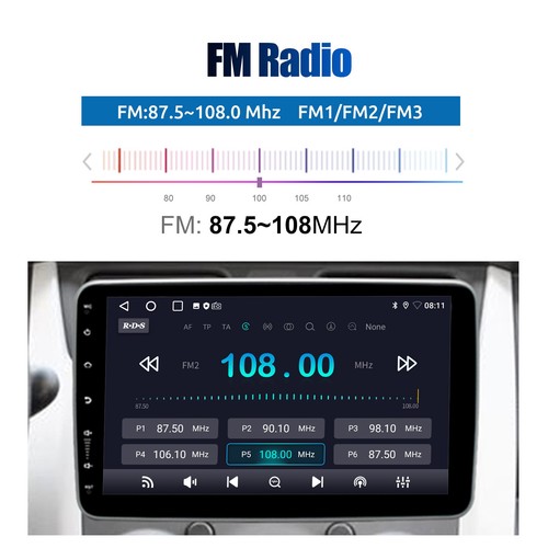 4+64G Rotatable 10.1" Single 1Din Android 13 Car Stereo FM Radio GPS iOS Carplay - Picture 12 of 15