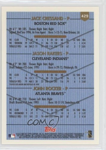 2017 Topps Rediscover Buybacks Prospects Silver Jack Cressand Jason Rakers - Picture 2 of 3