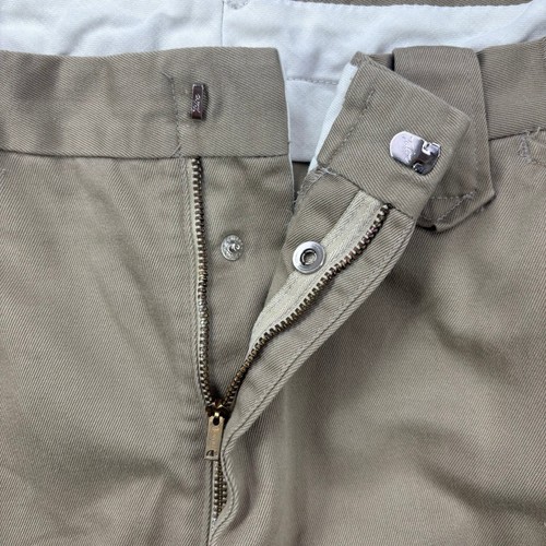 Vintage 70s Dickson Jenkins Double Front Brush Pants Mens 36x28 Khaki USA *FLAWS - Picture 11 of 14