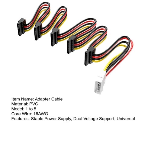 Optical Drive Connection Cable Reliable Core Connector Sata Power Splitter - Afbeelding 5 van 7
