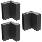  3 Pack Door Stop Wall Protectors Zinc Alloy Stopper Mounted Stoppers