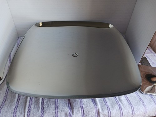 VINTAGE CHROME & STARBURST GLASS TRAY - Picture 3 of 8