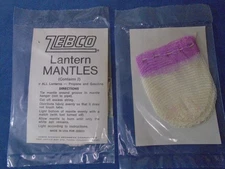LOT  ZEBCO SILK  LANTERN MANTLES 2 PER PACK 4 PCS GAS OR PROPANE