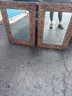 2 Rustic Metal Frame Mirrors   Embossed With Letters And Numbers