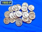 Gem "BU" 1950-P Roosevelt Dime ➫ Original Mint Luster  ➫ Single Coin ➫ R350P