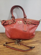 Coach Orange Madison Lindsey Satchel Top Hand...