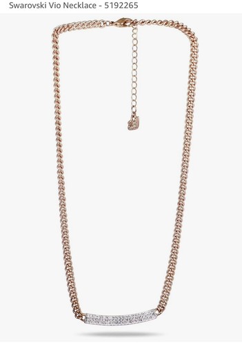 Swarovski Women's Necklace Vio Crystals Pave with Rose Gold Plated Chain 5192265 - Picture 8 of 12