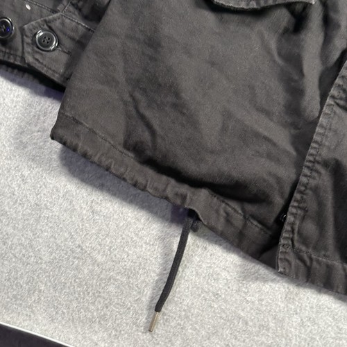 Alpha Industries BlackCold Weather Field Jacket Coat Mens Medium US Military - Picture 2 of 16