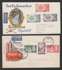 Australia 1953/54 lot of 2 FDC - Coronation - Royal Visit