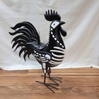 Red Shed Halloween 23in Metal Skeleton Rooster Yard Decor Farm Country Outdoor