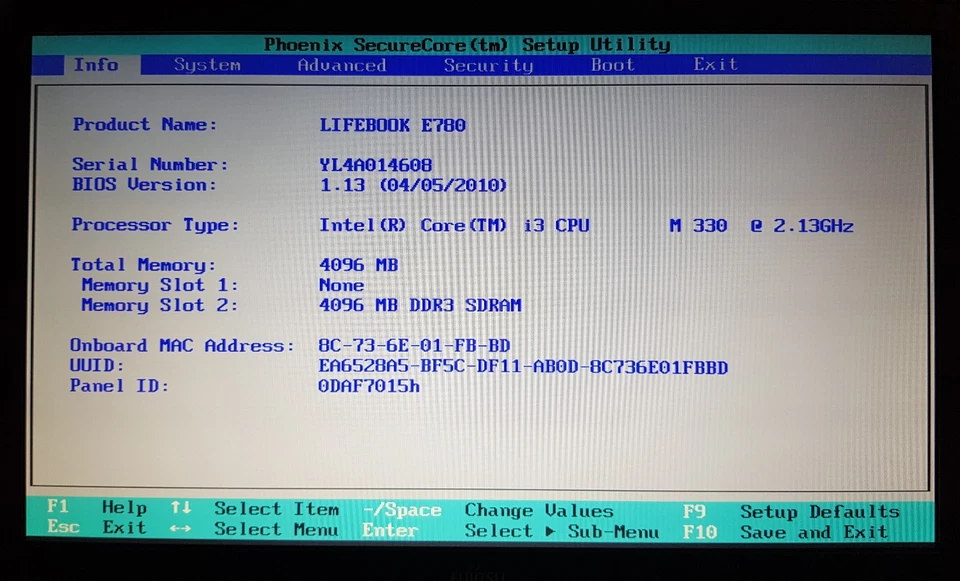 Fujitsu Lifebook E780 15,6" matt Display Bildschirm mit Scharniere LCD Kabel - Bild 3 von 4